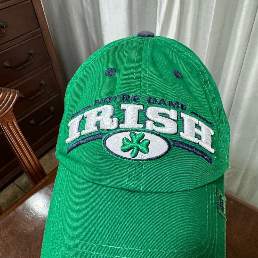 Top of the World Green Cap with Notre Dame Logo